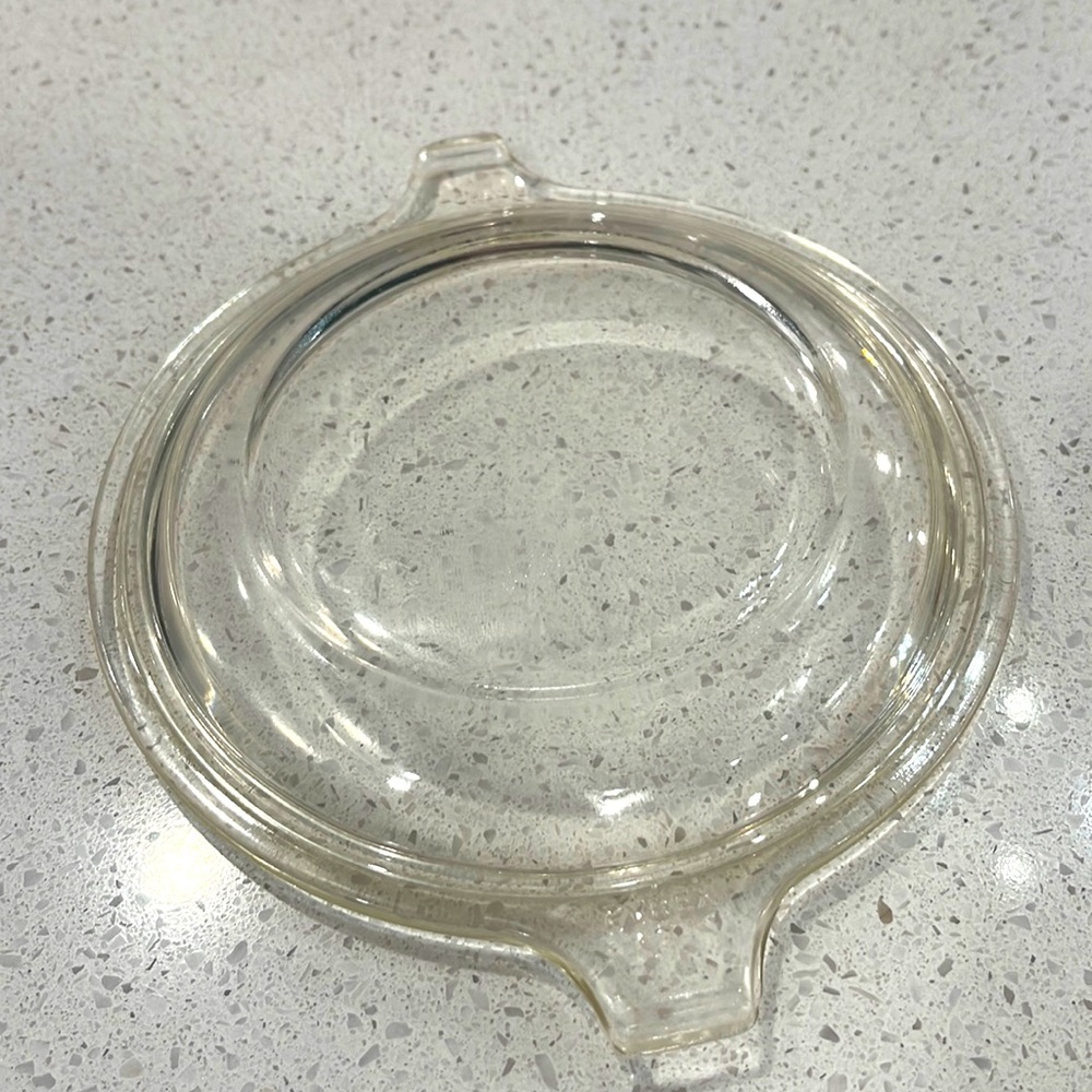 Vtg Pyrex 20 Oz Clear Glass 681-c 27round Casserole Lid Usa